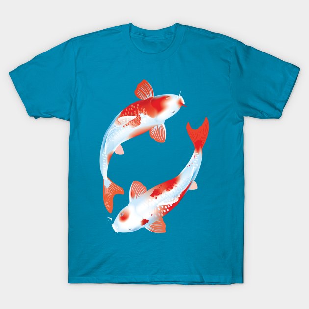 Asian Culture Japanese Koi Fish Japan Carp in the Pond T-Shirt by XOZ